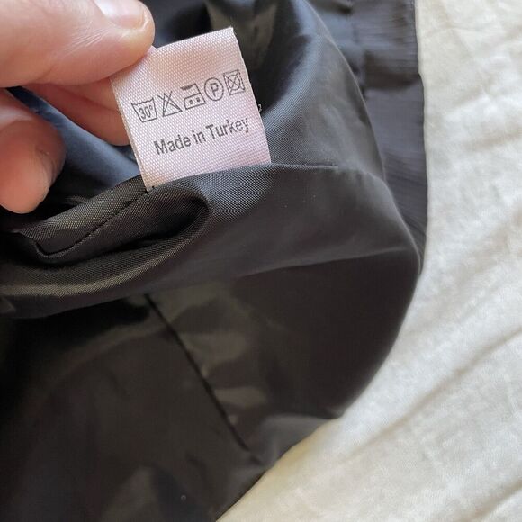 NISSHI by Duse Victorian Vampire Blazer Women S/M 36 Black Satin Goth VTG Crop - Picture 12 of 13